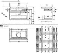 Villeroy & Boch Legato Waschtischunterschrank B57000FP 80x55x50cm, Glossy Grey -Villeroy & Boch Villeroy and Boch Legato Waschtischunterschrank B57000FP 80x55x50cm Glossy Grey 2
