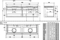 Villeroy & Boch Legato Waschtischunterschrank B600L0DH 160x55x50cm, Mit LED-Beleuchtung, Glossy White -Villeroy & Boch Villeroy and Boch Legato Waschtischunterschrank B600L0DH 160x55x50cm mit LED Beleuchtung Glossy White 2