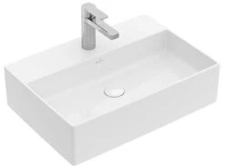 Villeroy & Boch Memento 2.0 Waschtisch 4A075101 50x42cm, 1 Hahnloch, Ohne Überlauf, Weiß