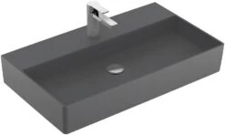 Villeroy & Boch Memento 2.0 Waschtisch 4A228LI4 80 X 47 Cm, Graphite C-plus, Mit Hahnloch, Ohne Überlauf