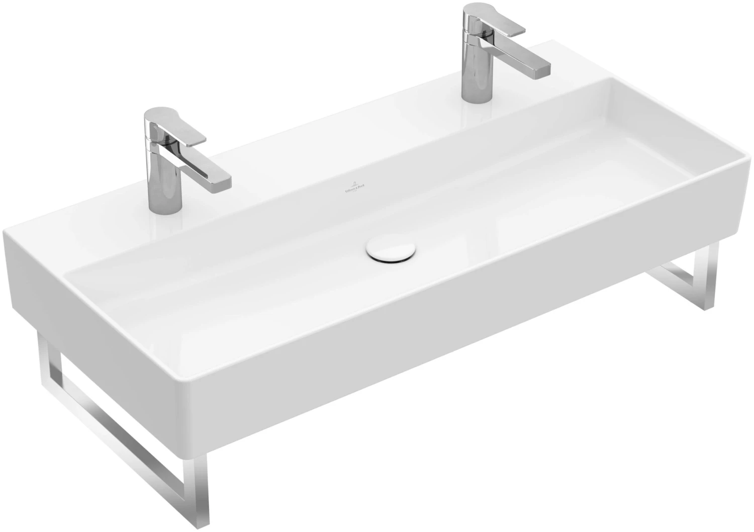 Villeroy & Boch Memento 2.0 Waschtisch 4A22A1RW 100 X 47 Cm, Stone White C-plus, Mit Hahnloch, Ohne Überlauf 4 Villeroy & Boch Memento 2.0 Waschtisch 4A22A1RW 100 X 47 Cm, Stone White C-plus, Mit Hahnloch, Ohne Überlauf – Bild 2