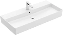 Villeroy & Boch Memento 2.0 Waschtisch 4A22A5RW 100 X 47 Cm, Stone White C-plus, Mit Hahnloch, Mit Überlauf