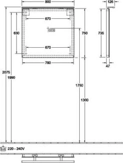 Villeroy & Boch More To See Spiegel A4048000 80 X 75 X 50/13 Cm, 1 Leuchte -Villeroy & Boch Villeroy and Boch More to See Spiegel A4048000 80 x 75 x 50 13 cm 1 Leuchte 1