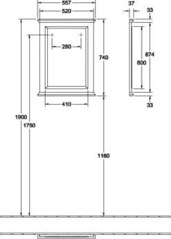 Villeroy & Boch Spiegel Hommage 85650000 56 X 74 Cm, Nussbaum -Villeroy & Boch Villeroy and Boch Spiegel Hommage 85650000 56 x 74 cm Nussbaum 2