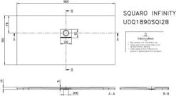 Villeroy & Boch Squaro Infinity Duschwanne UDQ1890SQI2BV1S, 180 X 90 X 4 Cm, Anthrazit -Villeroy & Boch Villeroy and Boch Squaro Infinity Duschwanne UDQ1890SQI2BV1S 180 x 90 x 4 cm anthrazit 3