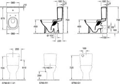 Villeroy & Boch Stand Tiefspül WC O.Novo 566110R1 Weiss Ceramicplus, Für Kombination 9 Villeroy & Boch Stand Tiefspül WC O.Novo 566110R1 Weiss Ceramicplus, Für Kombination -Villeroy & Boch Villeroy and Boch Stand Tiefspuel WC o.Novo 566110R1 weiss Ceramicplus fuer Kombination 3
