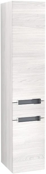 Villeroy & Boch Subway 2.0 Hochschrank A70710E8 35x165x37cm, Links, Griff Chrom, White Wood