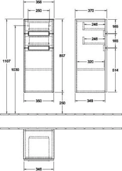 Villeroy & Boch Subway 2.0 Seitenschrank A7120SMS 35,4x85,7x37cm, Links, Griff Silbermatt, Weiss, Weiß Matt 7 Villeroy & Boch Subway 2.0 Seitenschrank A7120SMS 35,4x85,7x37cm, Links, Griff Silbermatt, Weiss, Weiß Matt -Villeroy & Boch Villeroy and Boch Subway 2.0 Seitenschrank A7120SMS 354x857x37cm links Griff silbermatt weiss weiss matt 2