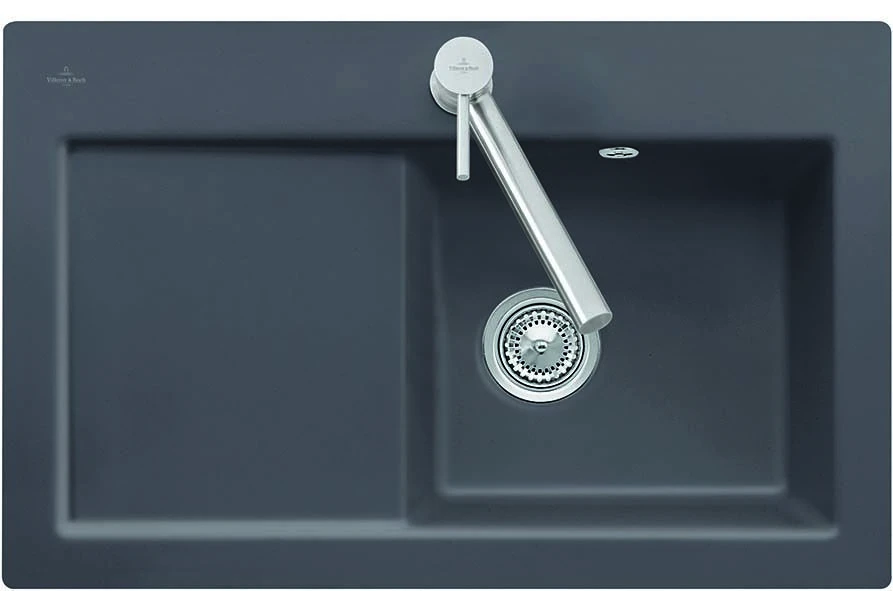 Villeroy & Boch Subway Einbauspüle 671401SL Rechts, Mit Ablaufgarnitur Und Handbetätigung, Stone 2 Villeroy & Boch Subway Einbauspüle 671401SL Rechts, Mit Ablaufgarnitur Und Handbetätigung, Stone