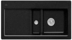 Villeroy & Boch Subway Einbauspüle 677001J0 Links, Mit Ablaufgarnitur Und Handbetätigung, Chromit