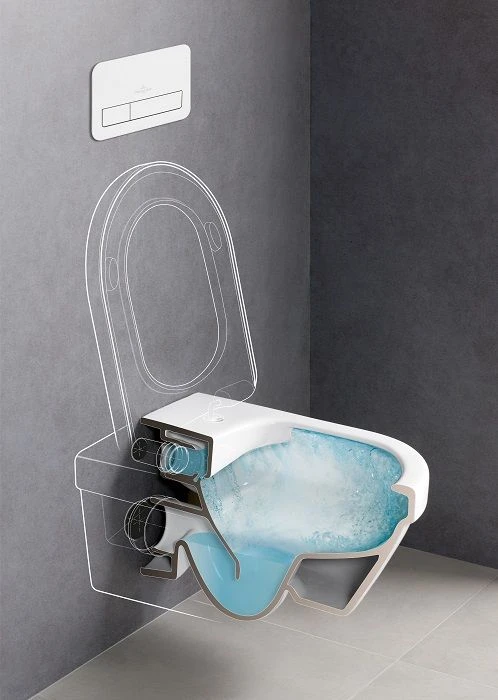 Villeroy & Boch Venticello Wand WC 4611R0R1 56x37,5cm, Weiß Cplus, Spülrandlos, Tiefspüler 6 Villeroy & Boch Venticello Wand WC 4611R0R1 56x37,5cm, Weiß Cplus, Spülrandlos, Tiefspüler – Bild 4