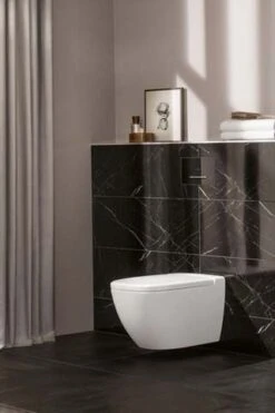 Villeroy & Boch ViConnect WC-Betätigungsplatte 922160RB Glossy Black, Sicherheitsglas -Villeroy & Boch Villeroy and Boch ViConnect WC Betaetigungsplatte 922160RB Glossy Black Sicherheitsglas 1