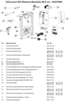 Villeroy & Boch ViConnect WC-Element 92247800 Bauhöhe 98 Cm, Für Trockenbau -Villeroy & Boch Villeroy and Boch ViConnect WC Element 92247800 Bauhoehe 98 cm fuer Trockenbau 2