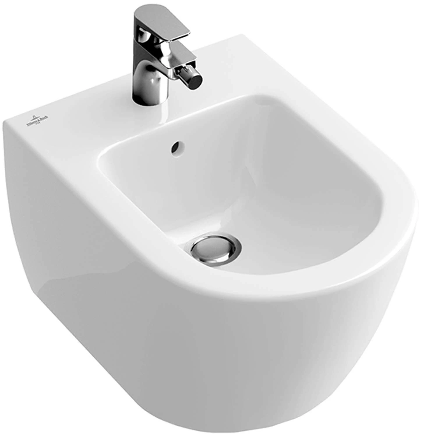 Villeroy & Boch Wand Bidet Subway 2.0 54060001 Compact, Weiss, 1 Hahnloch, Mit Überlauf 3 Villeroy & Boch Wand Bidet Subway 2.0 54060001 Compact, Weiss, 1 Hahnloch, Mit Überlauf