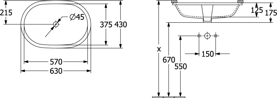 Villeroy Und Boch Architectura Unterbauwaschbecken 5A766001 57x37,5cm, Oval, Mit Überlauf, Weiß 5 Villeroy Und Boch Architectura Unterbauwaschbecken 5A766001 57x37,5cm, Oval, Mit Überlauf, Weiß – Bild 3