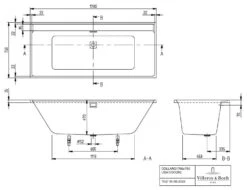 Villeroy Und Boch Collaro Rechteck-Badewanne UBA170COR2JV-RW 170x75cm, Einbauausführung Gold, Wannenfarbe Stone White -Villeroy & Boch Villeroy und Boch Collaro Rechteck Badewanne UBA170COR2JV RW 170x75cm Einbauausfuehrung Gold Wannenfarbe Stone White 1