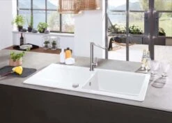 Villeroy Und Boch Flächenbündige Spüle 33351Fi4 Mit Ablaufgarnitur Und Handbetätigung, Graphit -Villeroy & Boch Villeroy und Boch Flaechenbuendige Spuele 33351Fi4 mit Ablaufgarnitur und Handbetaetigung Graphit 2