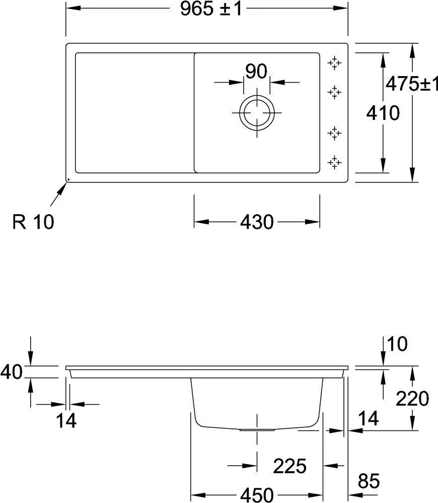 Villeroy Und Boch Flächenbündige Spüle 67901FKD Mit Ablaufgarnitur Und Handbetätigung, Fossil 4 Villeroy Und Boch Flächenbündige Spüle 67901FKD Mit Ablaufgarnitur Und Handbetätigung, Fossil – Bild 2
