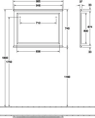 Villeroy Und Boch Hommage Spiegel 85650200 98,5 X 74 X 3,7 Cm, Rahmen Walnut 5 Villeroy Und Boch Hommage Spiegel 85650200 98,5 X 74 X 3,7 Cm, Rahmen Walnut – Bild 3