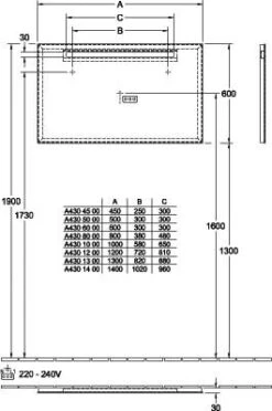 Villeroy Und Boch More To See LED-Lichtspiegel A430A800 45 X 60 X 3 Cm, 6 W, Für Raumschaltung, IP44 8 Villeroy Und Boch More To See LED-Lichtspiegel A430A800 45 X 60 X 3 Cm, 6 W, Für Raumschaltung, IP44 -Villeroy & Boch Villeroy und Boch More to see LED Lichtspiegel A430A800 45 x 60 x 3 cm 6 W fuer Raumschaltung IP44 2