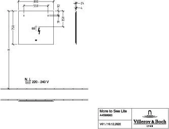 Villeroy Und Boch More To See LED-Lichtspiegel A4598000 80 X 75 X 2,4 Cm, 26,40 W, IP44 4 Villeroy Und Boch More To See LED-Lichtspiegel A4598000 80 X 75 X 2,4 Cm, 26,40 W, IP44 – Bild 2