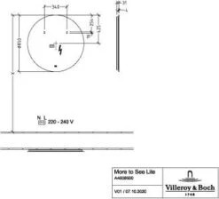 Villeroy Und Boch More To See Spiegel A4608500 85 X 85 X 3,1 Cm, 23,52 W, Mit LED-Beleuchtung -Villeroy & Boch Villeroy und Boch More to see Spiegel A4608500 85 x 85 x 31 cm 2352 W mit LED Beleuchtung 6