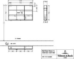 Villeroy Und Boch My View Now Spiegelschrank A4551200 120 X 75 X 16,8 Cm, LED-Beleuchtung, 3 Türen, Mit Sensorschalter -Villeroy & Boch Villeroy und Boch My View Now Spiegelschrank A4551200 120 x 75 x 168 cm LED Beleuchtung 3 Tueren mit Sensorschalter 9