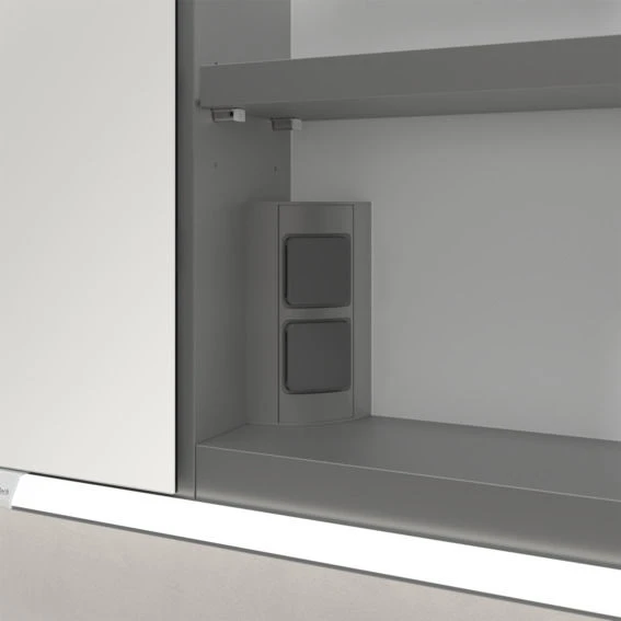 Villeroy Und Boch My View Now Spiegelschrank A4551300 130 X 75 X 16,8 Cm, LED-Beleuchtung, 3 Türen, Mit Sensorschalter 6 Villeroy Und Boch My View Now Spiegelschrank A4551300 130 X 75 X 16,8 Cm, LED-Beleuchtung, 3 Türen, Mit Sensorschalter – Bild 4