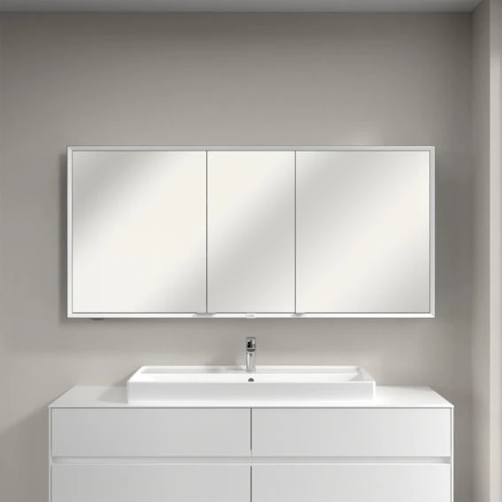 Villeroy Und Boch My View Now Spiegelschrank A4551600 160 X 75 X 16,8 Cm, LED-Beleuchtung, 3 Türen, Mit Sensorschalter 3 Villeroy Und Boch My View Now Spiegelschrank A4551600 160 X 75 X 16,8 Cm, LED-Beleuchtung, 3 Türen, Mit Sensorschalter