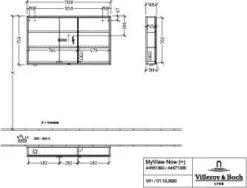 Villeroy Und Boch My View Now Spiegelschrank A4571300 130 X 75 X 16,8 Cm, LED-Beleuchtung, 3 Türen, Ein-/Ausschalter -Villeroy & Boch Villeroy und Boch My View Now Spiegelschrank A4571300 130 x 75 x 168 cm LED Beleuchtung 3 Tueren Ein Ausschalter 7