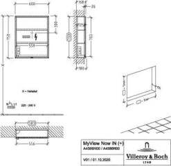 Villeroy Und Boch My View Now Spiegelschrank A4586R00 60 X 75 X 16,8 Cm, Anschlag Rechts, LED-Beleuchtung, 1 Tür, Mit Ein-/Ausschalter 8 Villeroy Und Boch My View Now Spiegelschrank A4586R00 60 X 75 X 16,8 Cm, Anschlag Rechts, LED-Beleuchtung, 1 Tür, Mit Ein-/Ausschalter -Villeroy & Boch Villeroy und Boch My View Now Spiegelschrank A4586R00 60 x 75 x 168 cm Anschlag rechts LED Beleuchtung 1 Tuer mit Ein Ausschalter 2