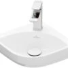 Villeroy Und Boch Subway 3.0 Eck-Handwaschbecken 43714601 32cm Schenkellänge, Mit Hahnloch/ohne Überlauf, Weiß -Villeroy & Boch Villeroy und Boch Subway 3.0 Eck Handwaschbecken 43714601 32cm Schenkellaenge mit Hahnloch ohne Ueberlauf weiss