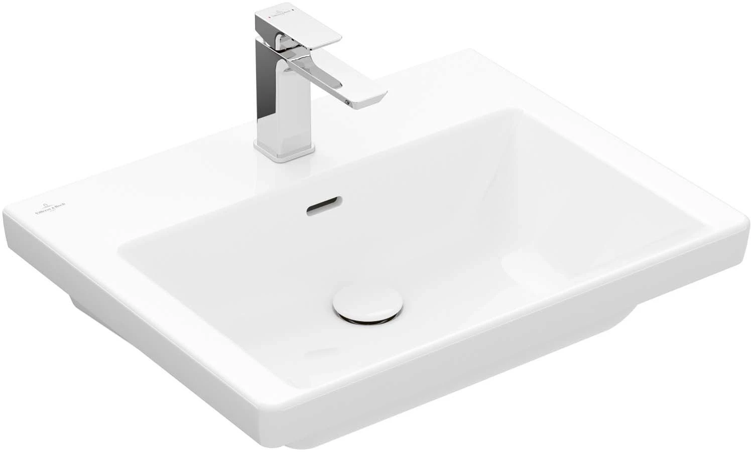 Villeroy Und Boch Subway 3.0 Schrank-Waschtisch 4A706GRW 60x47cm, Unterseite Geschliffen, Mit 1 Hahnloch/mit Überlauf, Stone White C-plus 3 Villeroy Und Boch Subway 3.0 Schrank-Waschtisch 4A706GRW 60x47cm, Unterseite Geschliffen, Mit 1 Hahnloch/mit Überlauf, Stone White C-plus