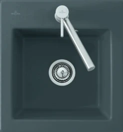 Villeroy Und Boch Subway Flächenbündige Spüle 67812FRW Mit Ablaufgarnitur Und Exzenterbetätigung, Stone White