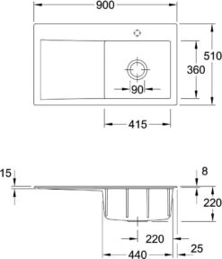 Villeroy Und Boch Subway Spüle 335102SL Becken Rechts, Ablaufgarnitur Mit Excenterbetätigung, Stone 5 Villeroy Und Boch Subway Spüle 335102SL Becken Rechts, Ablaufgarnitur Mit Excenterbetätigung, Stone -Villeroy & Boch Villeroy und Boch Subway Spuele 335102SL Becken rechts Ablaufgarnitur mit Excenterbetaetigung Stone 1