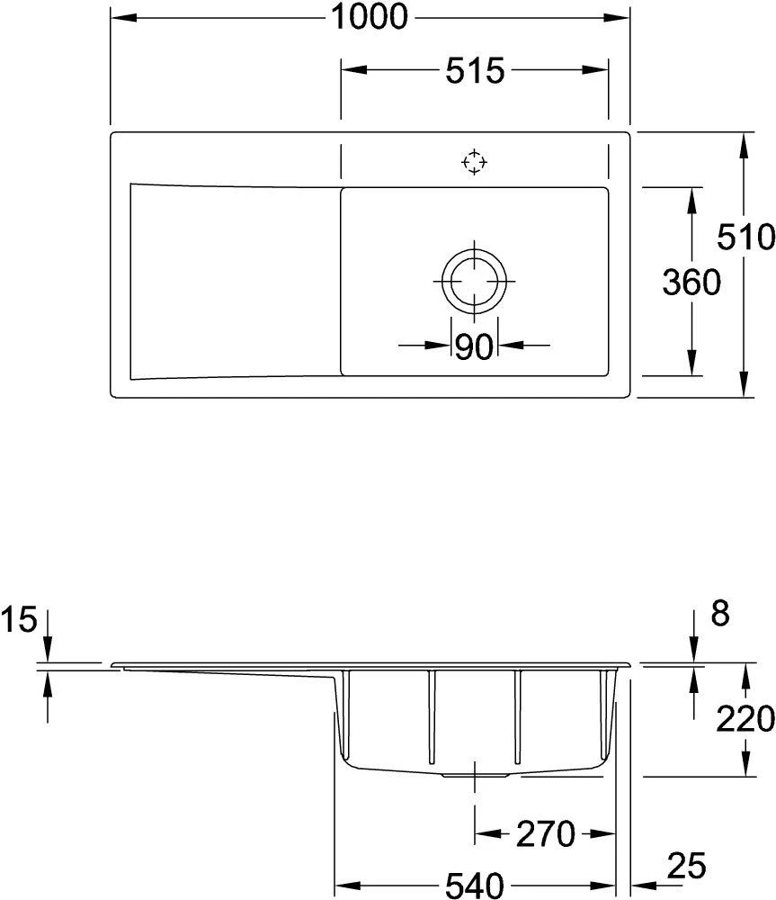 Villeroy Und Boch Subway Spüle 336101SM Becken Rechts, Ablaufgarnitur Mit Handbetätigung, Steam 4 Villeroy Und Boch Subway Spüle 336101SM Becken Rechts, Ablaufgarnitur Mit Handbetätigung, Steam – Bild 2