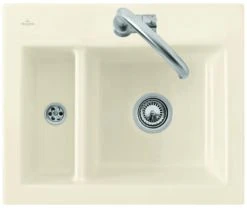 Villeroy Und Boch Subway Spüle 678002AM Mit Ablaufgarnitur Und Exzenterbetätigung, Almond