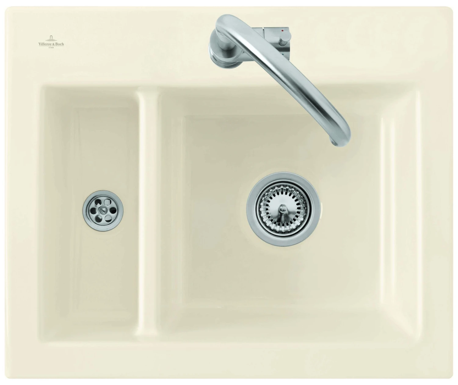 Villeroy Und Boch Subway Spüle 678002AM Mit Ablaufgarnitur Und Exzenterbetätigung, Almond 3 Villeroy Und Boch Subway Spüle 678002AM Mit Ablaufgarnitur Und Exzenterbetätigung, Almond