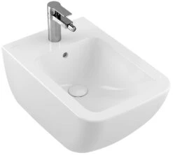Villeroy Und Boch Venticello Wand-Bidet 441100R1 37,5 X 56 Cm, Mit Hahnloch, Mit Ăberlauf, WeiĂ C-plus