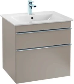 Villeroy Und Boch Venticello Waschtisch-Unterschrank A92401PD 60,3 X 59 X 50,2 Cm, Griff Chrom, Black Matt Lacquer