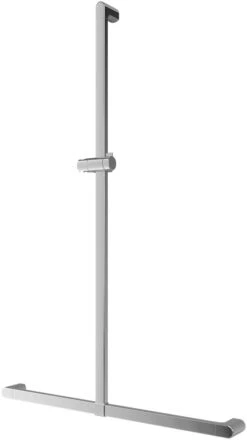 Villeroy Und Boch Vicare Desing Handlauf 92171461 119 X 80 Cm, Aluminium Verchromt, T-Form Mit Brausehalter