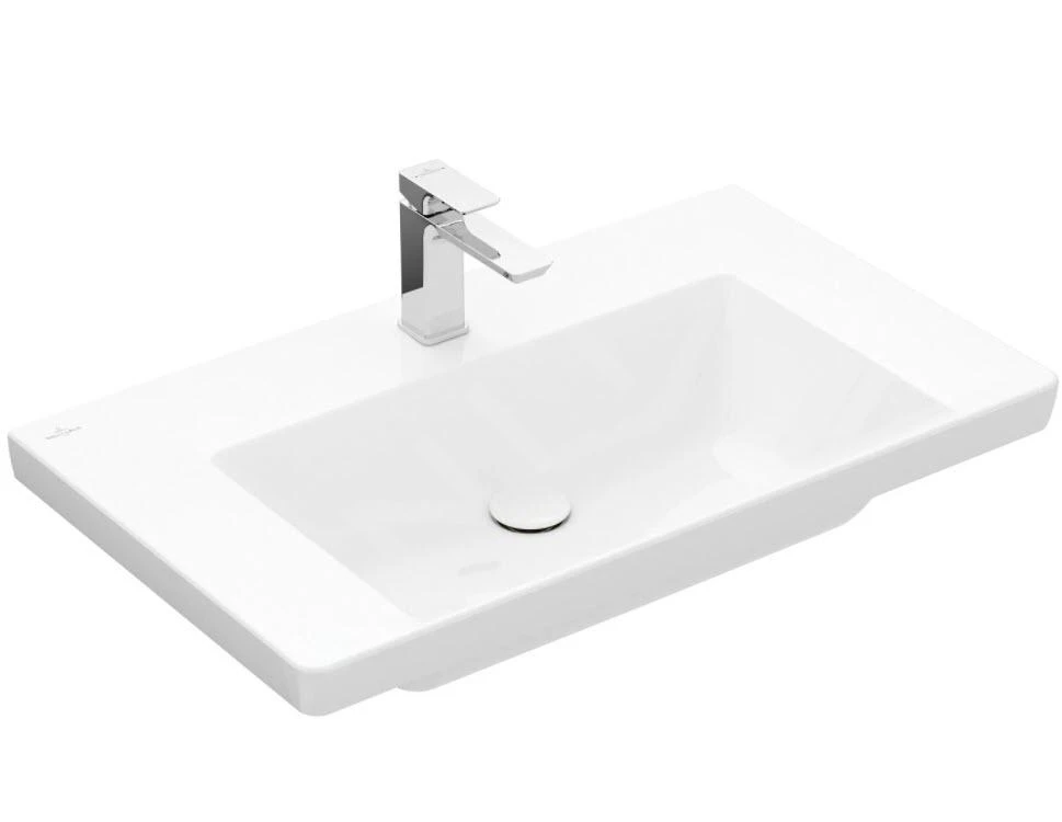 Villeroy & Boch Subway 3.0 - Waschbecken 800x470 Mm, Ohne Überlauf, Mit Hahnloch, CeramicPlus, Alpinweiß 4A7081R1 3 Villeroy & Boch Subway 3.0 - Waschbecken 800x470 Mm, Ohne Überlauf, Mit Hahnloch, CeramicPlus, Alpinweiß 4A7081R1