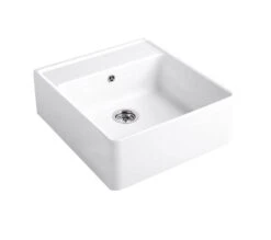 Villeroy & Boch Spültische - Keramikspüle 630x595mm Mit Ablaufgarnitur, CeramicPlus, Alpinweiß 632062R1