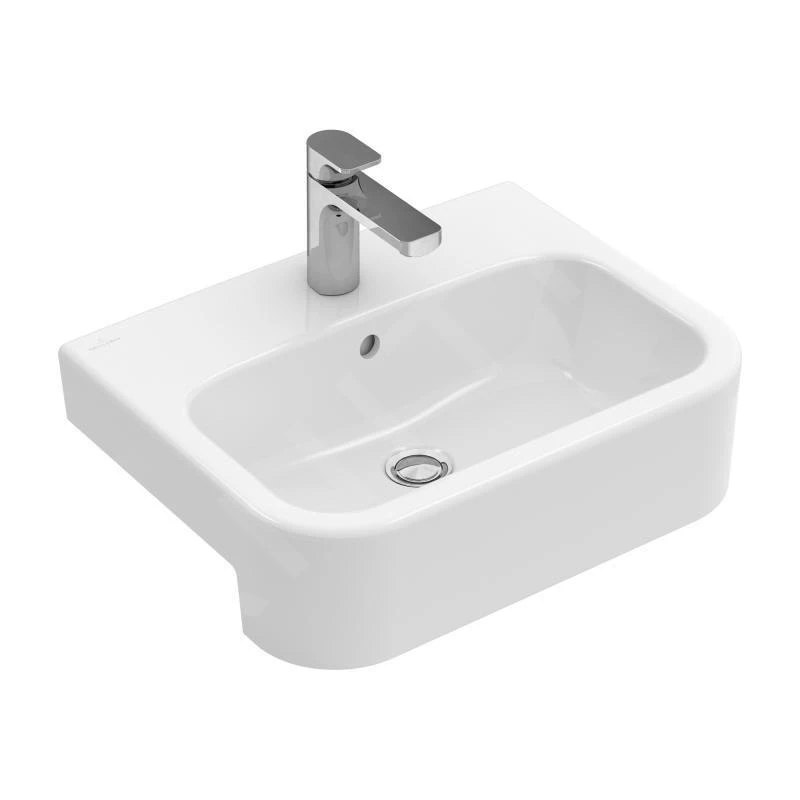 Villeroy & Boch Architectura - Vorbauwaschbecken 550x430 Mm, Mit Überlauf, Mit Hahnloch, CeramicPlus, Alpinweiß 419055R1 3 Villeroy & Boch Architectura - Vorbauwaschbecken 550x430 Mm, Mit Überlauf, Mit Hahnloch, CeramicPlus, Alpinweiß 419055R1