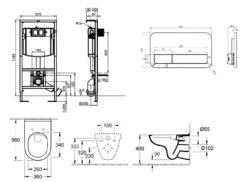 Villeroy & Boch O.novo - Vorwandinstallationsset ViConnect, Toilette Und Sitz, DirectFlush, SoftClosing, Mit Taste E200, Glänzender Chrom 5660D201 12 Villeroy & Boch O.novo - Vorwandinstallationsset ViConnect, Toilette Und Sitz, DirectFlush, SoftClosing, Mit Taste E200, Glänzender Chrom 5660D201 -Villeroy & Boch aae2c5d5029ef4e194352ff6