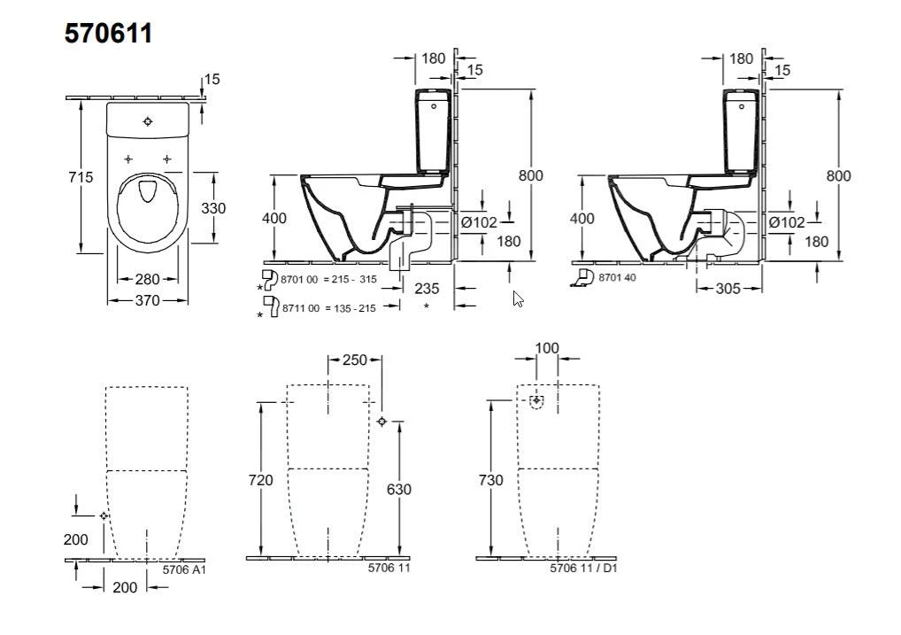 Villeroy & Boch Subway 2.0 - WC Kombi, Aufputzspülkasten, 370x180 Mm, Alpinweiß 57061101 4 Villeroy & Boch Subway 2.0 - WC Kombi, Aufputzspülkasten, 370x180 Mm, Alpinweiß 57061101 – Bild 2