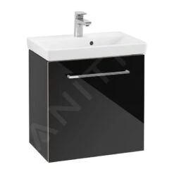 Villeroy & Boch Avento - Waschtischunterschrank, 530x514x352mm, 1 Tür, Crystal Black A88800B3