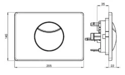 Villeroy & Boch ViConnect - Betätigungsplatte E100, Chrom Matt 92248569 -Villeroy & Boch afec3414cb6cece61088eb54 2