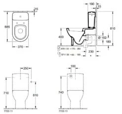 Villeroy & Boch Subway - Stand Tiefspül WC Für Kombination, Vario Abgang, CeramicPlus, Alpinweiß 661010R1 -Villeroy & Boch b3fc317d3eafcf57ea87923d 1