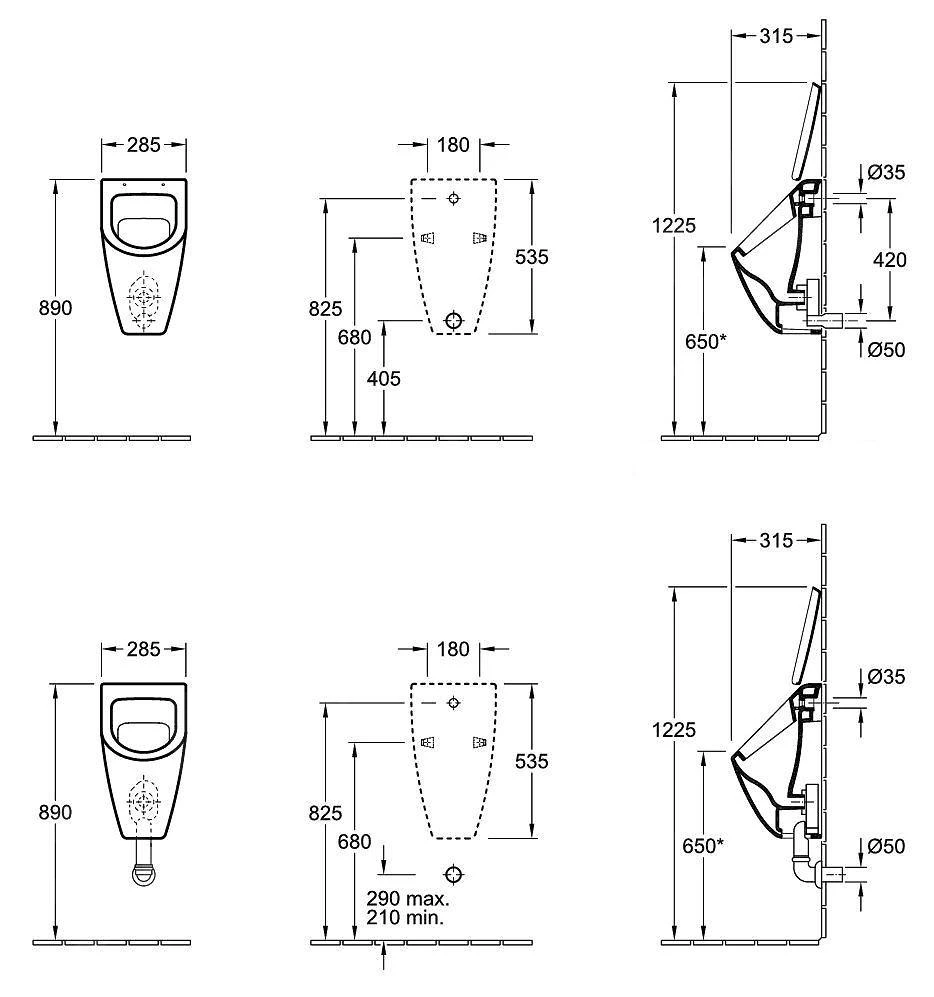 Villeroy & Boch Subway - Absaug-Urinal Ohne Deckel, Alpinweiß 75130001 4 Villeroy & Boch Subway - Absaug-Urinal Ohne Deckel, Alpinweiß 75130001 – Bild 2